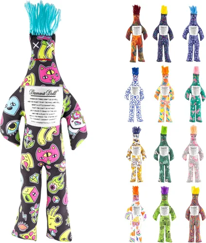 Vista 11 de Dammit Doll XL - Divertido regalo de broma para aliviar el estrés, color aleatorio, para aliviar la ira y la frustración, elefante blanco o muñeca