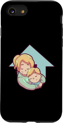 Vista 18 de iPhone 16 Mother And Child Illustration For Kids Case