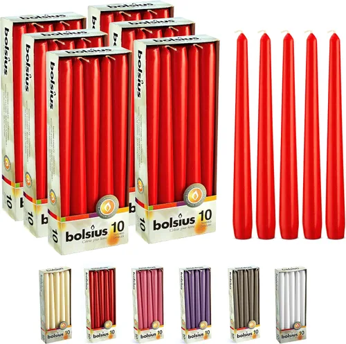 Vista 17 de Bolsius Velas alargadas blancas (10 pulgadas)