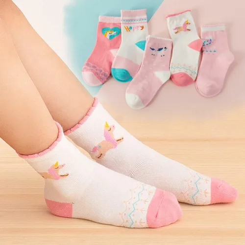 Vista 4 de Nuziku Calcetines de algodón para niñas pequeñas, 10 pares