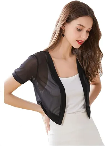 Vista 5 de Chal de gasa de moda para mujer, chaqueta de bolero, cárdigan