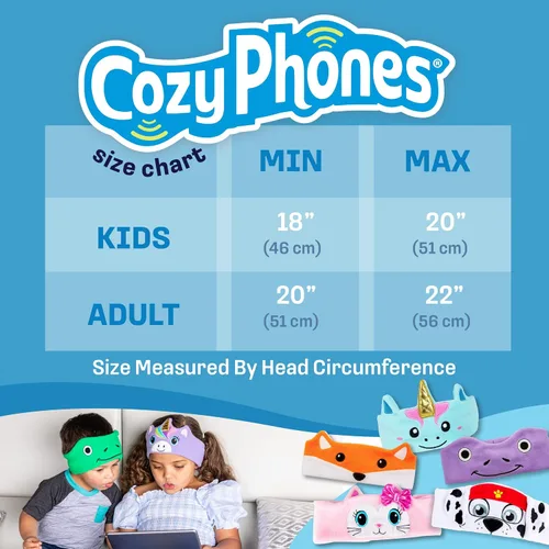 Vista 7 de CozyPhones Auriculares para niños, auriculares con diadema para niños bebés y niños pequeños de 1 a 3 años, accesorios de viaje elásticos y cómodos