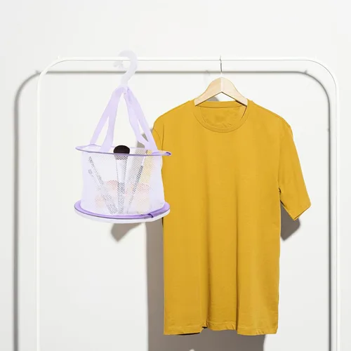 Vista 7 de Luxshiny Red de secado de huevos de belleza Secador de ropa Secador de ropa Colgante de lavandería Rack Tela Esponja púrpura
