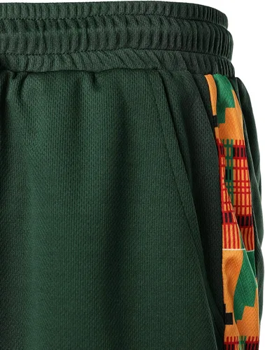 Vista 6 de Conjunto de camiseta y pantalones cortos para hombre con estampado africano de LucMatton