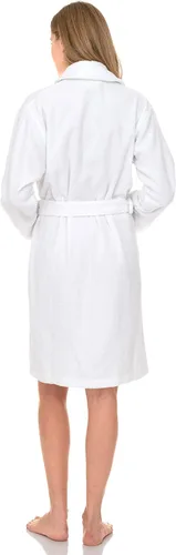 Vista 2 de Bata de baño TowelSelections de algodón turco de rizo corto, hecho en Turquía, para mujer