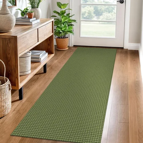 Vista 48 de EARTHALL Alfombra tejida de 2 x 3 pies, lavable para entrada, alfombra trenzada antideslizante, alfombra para puerta interior y exterior, alfombra