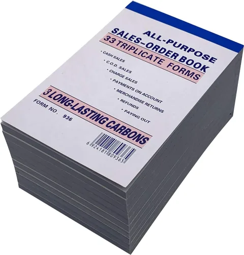 Vista 3 de Lote de 10 libros de pedidos de ventas 33 formularios triplicados sin carbono 3 copias