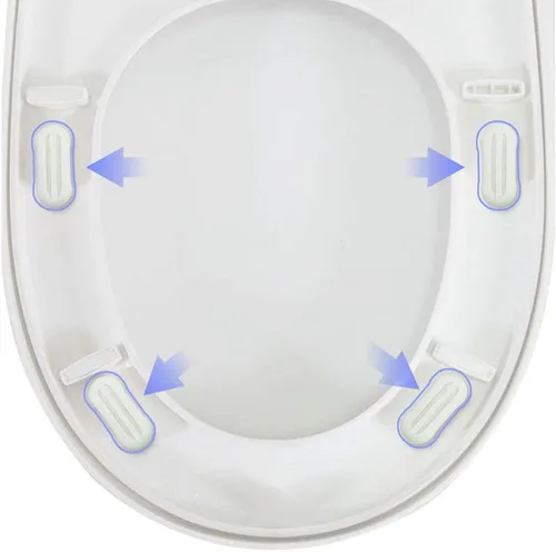 Vista 6 de FOOFOO Parachoques de asiento de inodoro para bidé con adhesivo fuerte, color blanco, paquete de 4