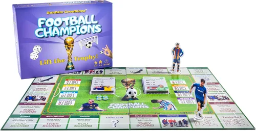 Vista 5 de Juego de mesa de campeones de fútbol – Juegos de mesa familiares para adolescentes a partir de 14 años y adultos – Juego de mesa de estrategia