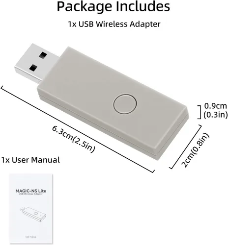 Vista 8 de Mcbazel MayFlash Magic-NS Lite Adaptador USB inalámbrico Bluetooth para Switch, Windows, macOS, Raspberry Pi, compatible con Xbox Series X y S