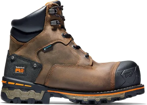 Vista 3 de Timberland PRO Boondock - Botas de trabajo para hombre (6.0”/15 cm), color negro, marrón, 8.5