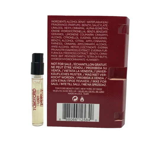 Vista 2 de Tom Ford Lost Cherry Sampler Spray Vial 0.05oz/ 1.5ml. Nuevo en tarjeta