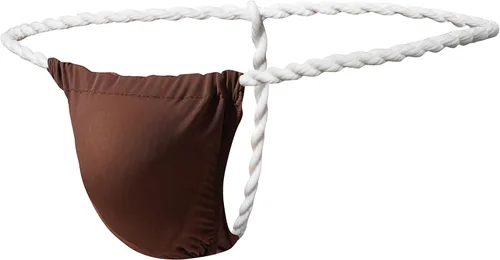 Vista 13 de Tangas de seda de hielo para hombre con espalda en T y tanga de tiro bajo Negro