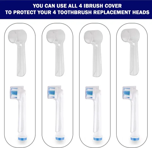 Vista 2 de iBrush 8 piezas de cubierta duradera e higiénica compatible con cepillos de dientes eléctricos Oral-B