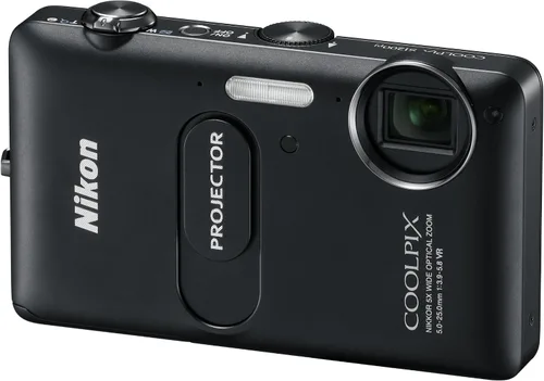 Vista 2 de NIKON - Coolpix S1200pj Cámara digital negra con zoom de 14.1 megapíxeles con proyector incorporado