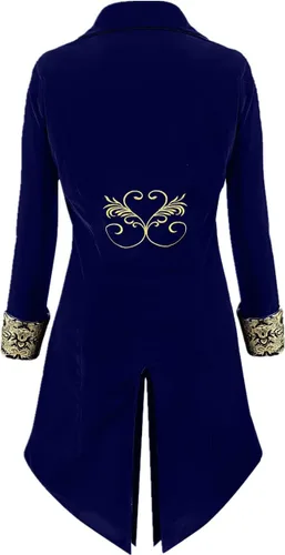 Vista 3 de Apocrypha Chaqueta medieval steampunk para hombre, chaqueta de príncipe victoriano