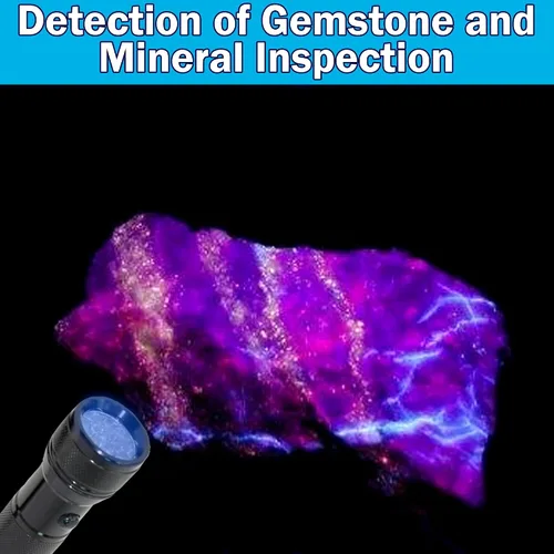 Vista 4 de HQRP 365 nM linterna/luz negra para la inspección de vidrio, falsificación del arte/pruebas de reparación, inspección antigua, detección de tintas