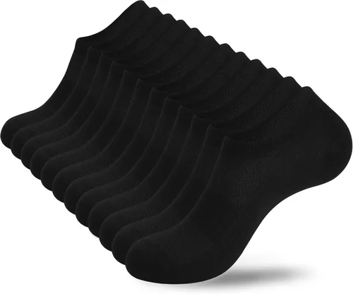 Vista 11 de ATBITER 12 pares de calcetines invisibles para mujer, tobillo bajo 12 pares-6blanco+6negro