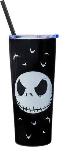 Vista 6 de Silver Buffalo Disney Nightmare Before Christmas Jack and Sally Misfit Love - Taza de cerámica con borde ancho, 16 onzas