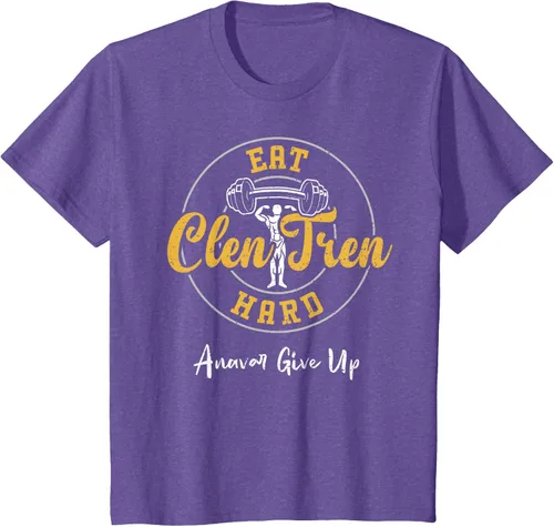 Vista 56 de Culturismo: Comer Clen Tren Hard Anavar Give Up - Camiseta de gimnasio, Negro