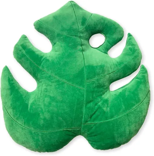 Vista 8 de Green Philosophy Co. Almohada de hoja de Frydek Alocasia - Obsidiana