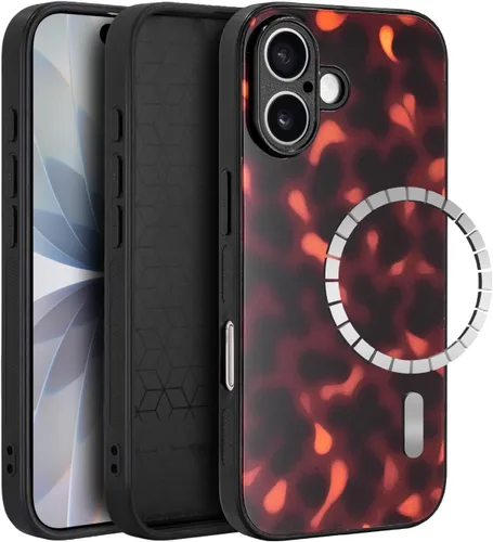 Vista 12 de Funda para iPhone 17 Pro, cubierta delgada de TPU con diseño de caparazón de tortuga ligera para mujeres, soporte para teléfono con protección Carey