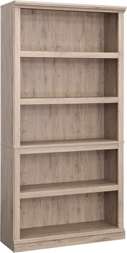 Vista 13 de Estantería de 5 niveles de Sauder, estantería de madera multiusos para oficina en casa, sala de estar, en castaño tiza