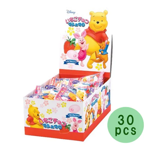 Vista 3 de Bear the Pooh Strawberry Cho-co-late - Malvavisco (30 unidades), caja de dulces japoneses Ninjapo