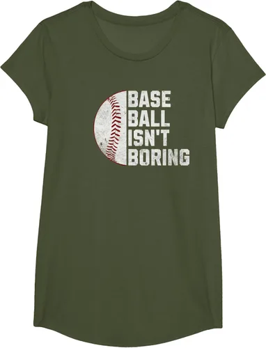 Vista 76 de Camiseta Baseball Isn't Boring, Negro