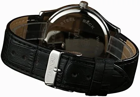 Vista 4 de DREAMING Q&P Relojes de pulsera de cuero ultrafinos para él y para ella