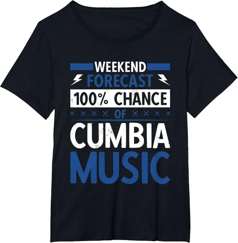 Vista 14 de Weekend Forecast Cumbia Music T-Shirt