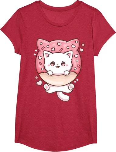 Vista 44 de Camiseta Kawaii Cat Donut Anime Lover Otaku, Negro
