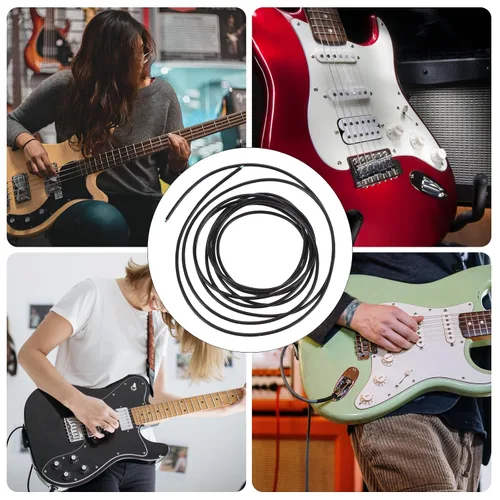 Vista 8 de rosenice Cable de circuito de guitarra, cable de recogida de alambre blindado de 4 conductores, conexión de guitarra de cobre estañado para cableado