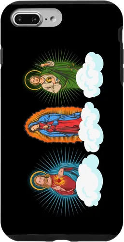 Vista 12 de Funda para iPhone 17 con diseño de Jesús, Virgen María y San Judas Tadeo in Clouds