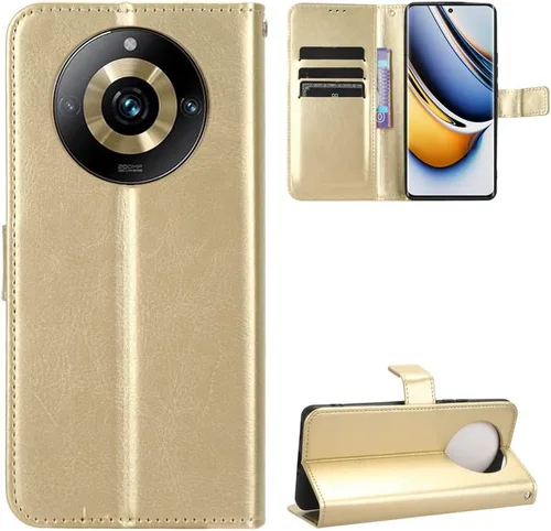 Vista 48 de Funda para Honor X50i, funda de cuero con tapa para Honor X50i 5G CRT-AN00 Case Gold Oro