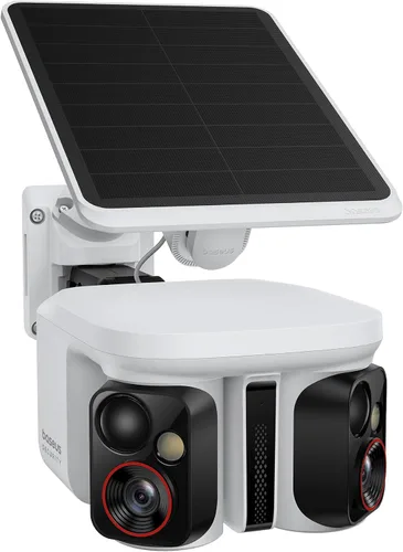 Vista 10 de Baseus X1 Pro 3K Cámara solar AI de doble lente inalámbrica para exteriores Blanco