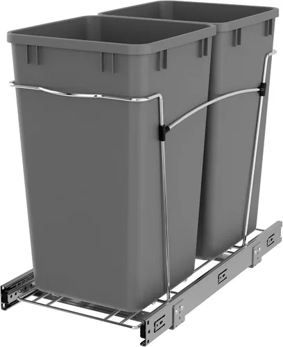 Vista 10 de Cesto de basura doble y extraíble RV V-15KD-18CS de Rev-A-Shelf