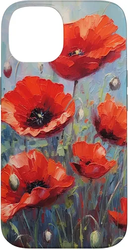 Vista 4 de Funda para iPhone 12/12 Pro Red Poppies Flowers In A Field
