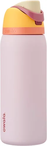 Vista 75 de Owala FreeSip - Acero inoxidable - 32 oz - Morado/Azul (pistas de esquí de los años 80)