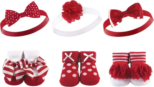 Vista 2 de Hudson Baby Conjunto de regalo de diadema y calcetines para niña