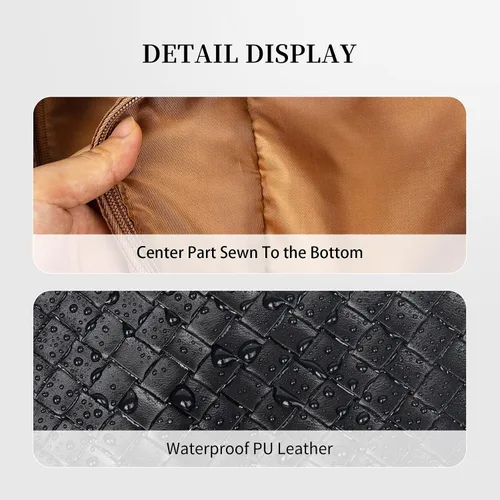 Vista 4 de Yulaviniee Bolsa de maquillaje inicial, Negro -, Bolsa de maquillaje personalizada con letra inicial