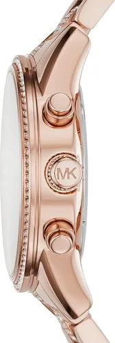 Vista 2 de Reloj Ritz de acero inoxidable para mujer de Michael Kors con cristal Topring.