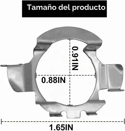 Vista 2 de 1 Par de Adaptador LED H7 para Faros Delanteros Retenedor, Adaptador de Faro LED H7 Soporte de Base de Bombilla Socket Retenedor Compatible