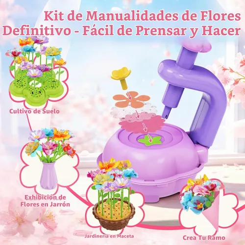 Vista 3 de FUNZBO Craft for Girls Kids Ages 6-8-12 - Kit de ramos de flores de tela