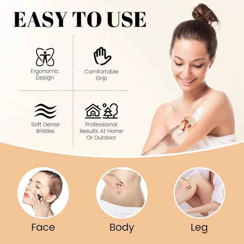 Vista 3 de Extra Large Body Makeup Brush For Self Tanner,Makeup Brush For Self Tanner Face Leg,Self Tan Back Applicator,3.0in Sphere Kabuki Brush For Bronzers