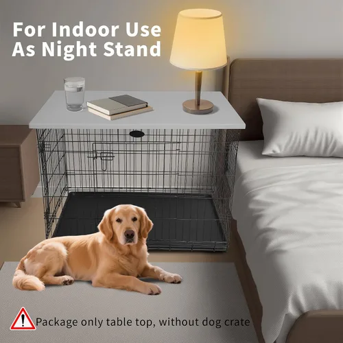 Vista 6 de Rockever Funda para jaula de perro con mesa para jaula de perro de 36 pulgadas, funda resistente al agua, de poliéster resistente a los rayos UV