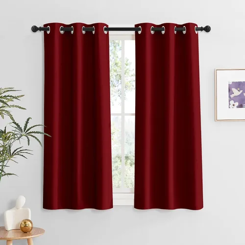 Vista 100 de RYB HOME - Cortinas para armario de 36 pulgadas, cortinas para oscurecer la habitación con ojales resistentes a la oxidación, cortinas de Aqua