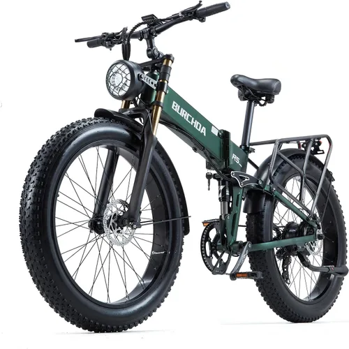 Vista 21 de 2026 AWD Electric Bike for Adults Dual Motor 5000W/3000W/1500W Peak 40MPH/32MPH Fast Ebike, Up to 70 /90 /160 Miles Long Range, 26" Full Suspension