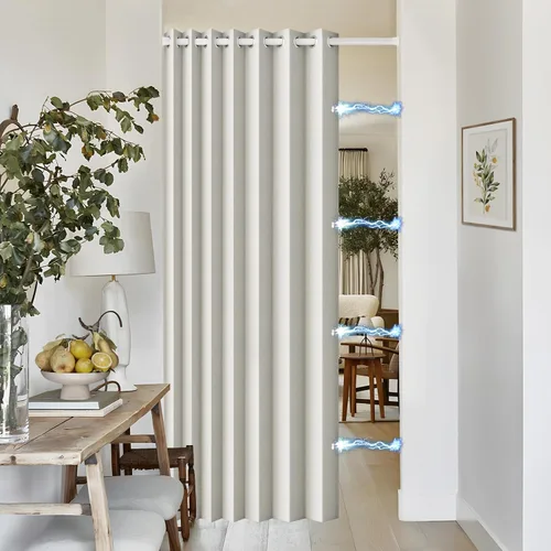 Vista 67 de Cortinas plisadas completamente opacas con cierre magnético, 72 pulgadas de largo, para interiores y exteriores, 1 panel, 45 pulgadas de ancho x 72