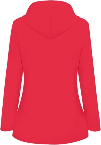 Vista 2 de cllios Chubasquero para mujer, rompevientos, con cremallera, impermeable, ligera, para exteriores, gabardina con capucha